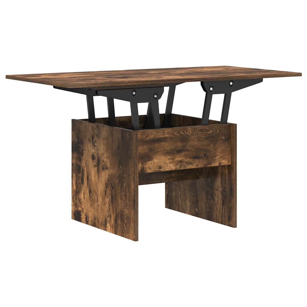 Salontafel Gerookt eiken 55 x 54,5 x 45 cm Bewerkt hout