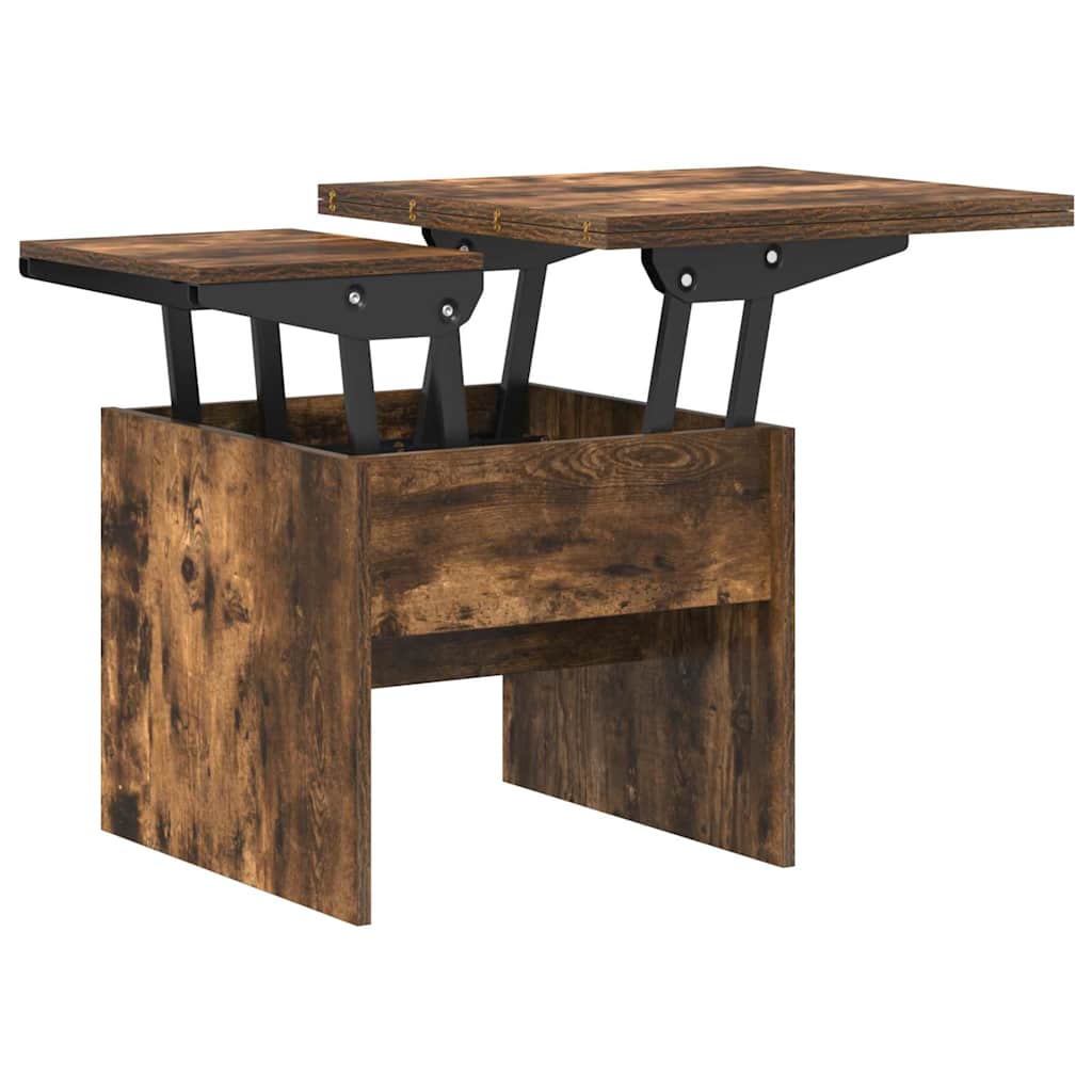 Salontafel Gerookt eiken 55 x 54,5 x 45 cm Bewerkt hout