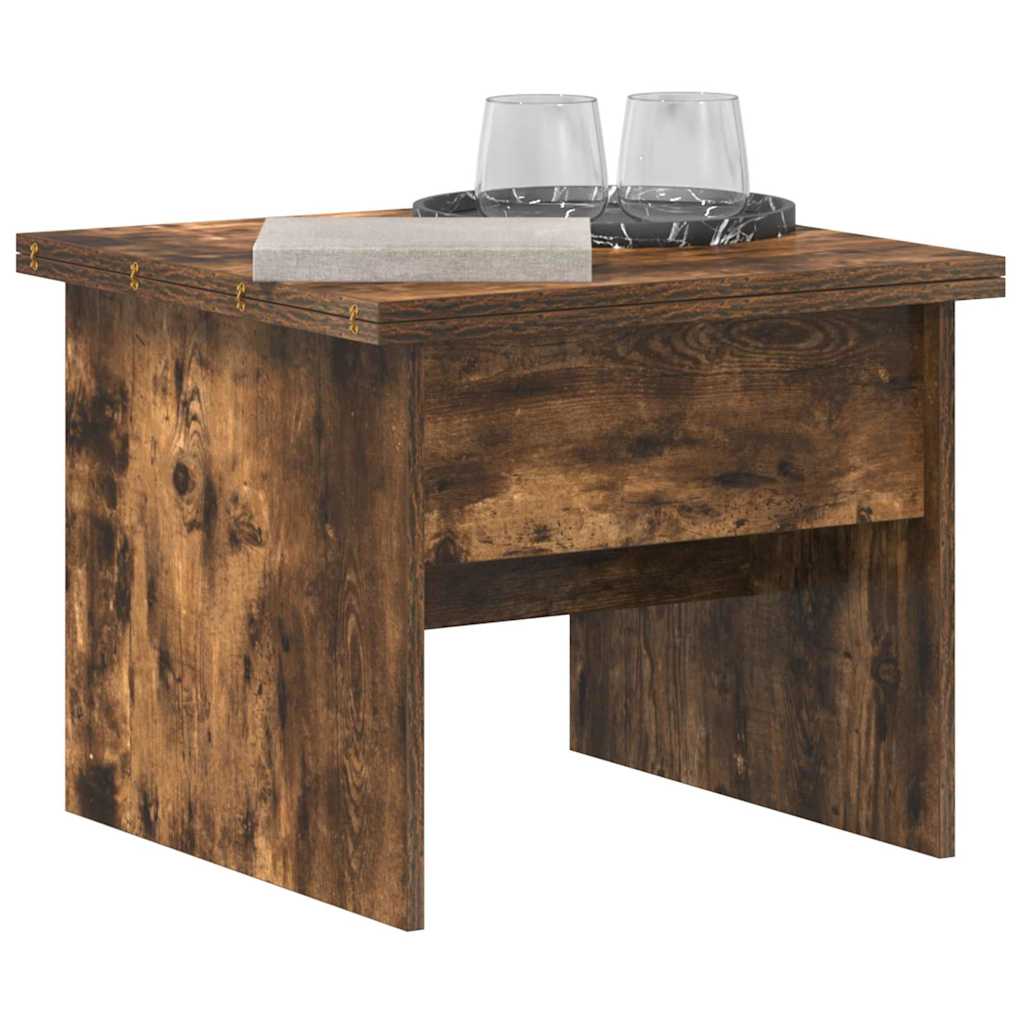 Salontafel Gerookt eiken 55 x 54,5 x 45 cm Bewerkt hout