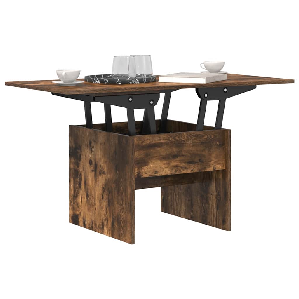 Salontafel Gerookt eiken 55 x 54,5 x 45 cm Bewerkt hout