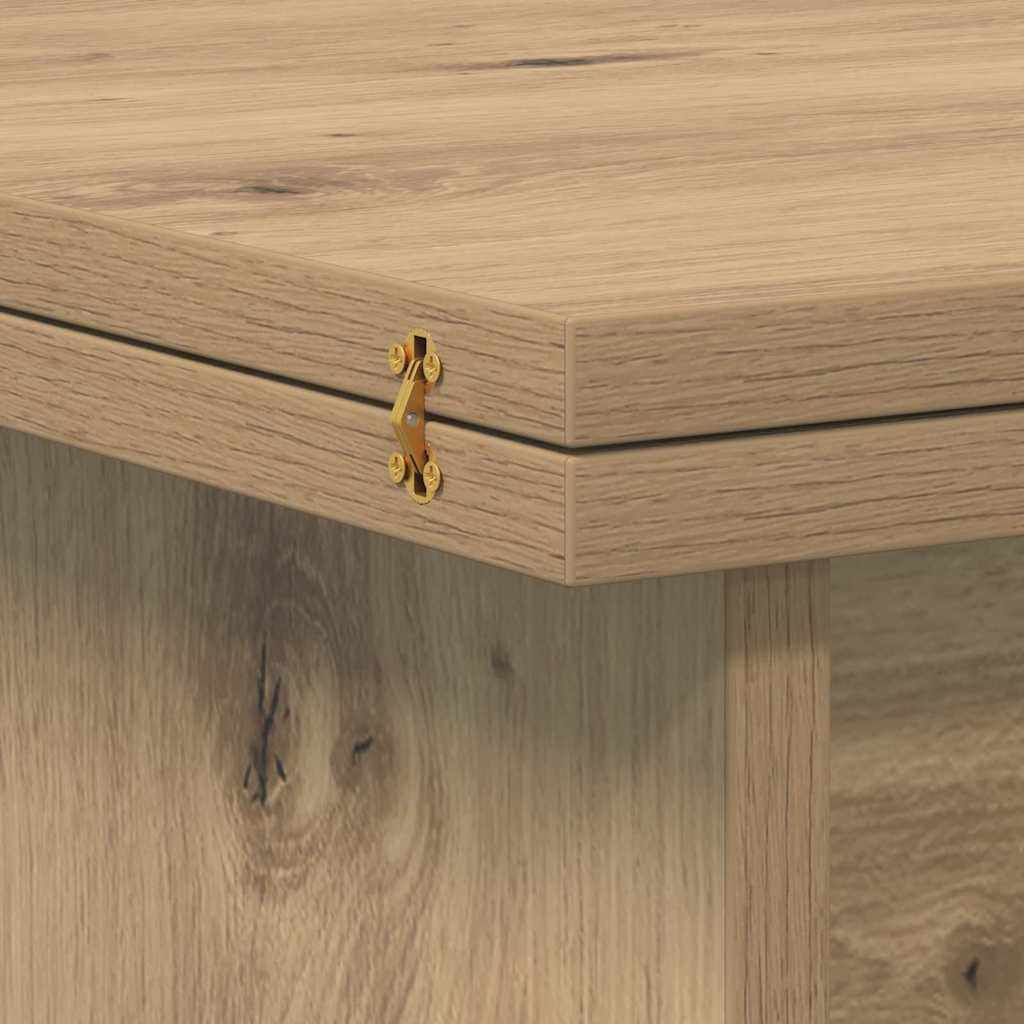 Salontafel Artisan Eiken 55 x 54,5 x 45 cm Bewerkt hout is nu te koop bij PeponiXL, paradijselijk wonen!