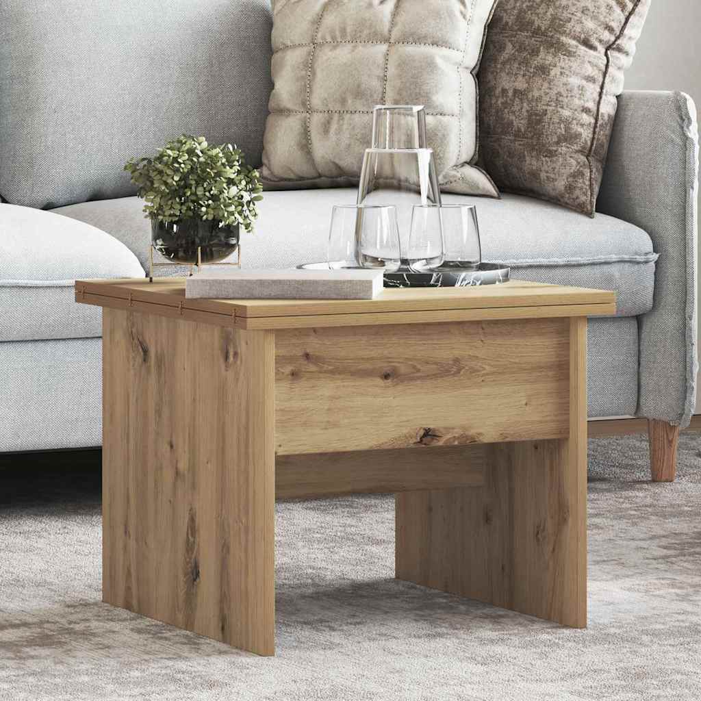 Salontafel Artisan Eiken 55 x 54,5 x 45 cm Bewerkt hout is nu te koop bij PeponiXL, paradijselijk wonen!