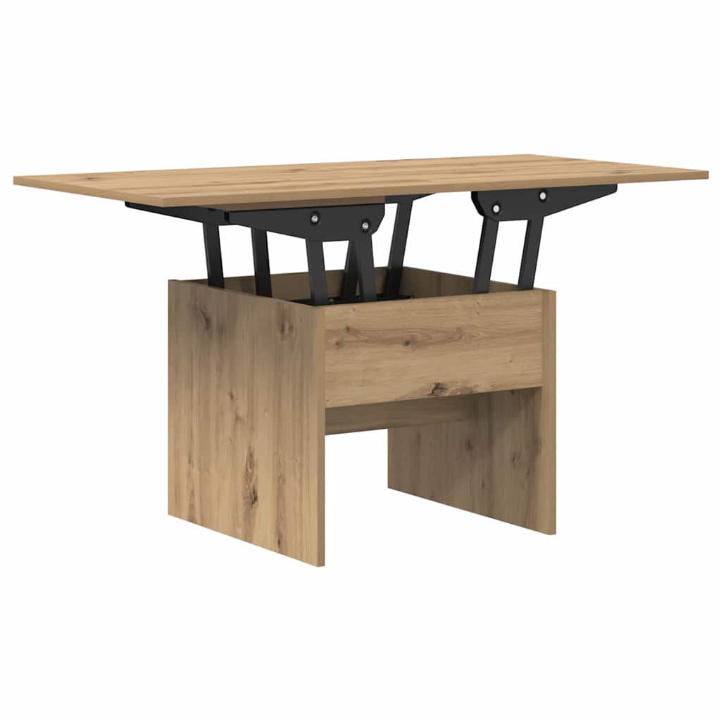 Salontafel Artisan Eiken 55 x 54,5 x 45 cm Bewerkt hout is nu te koop bij PeponiXL, paradijselijk wonen!