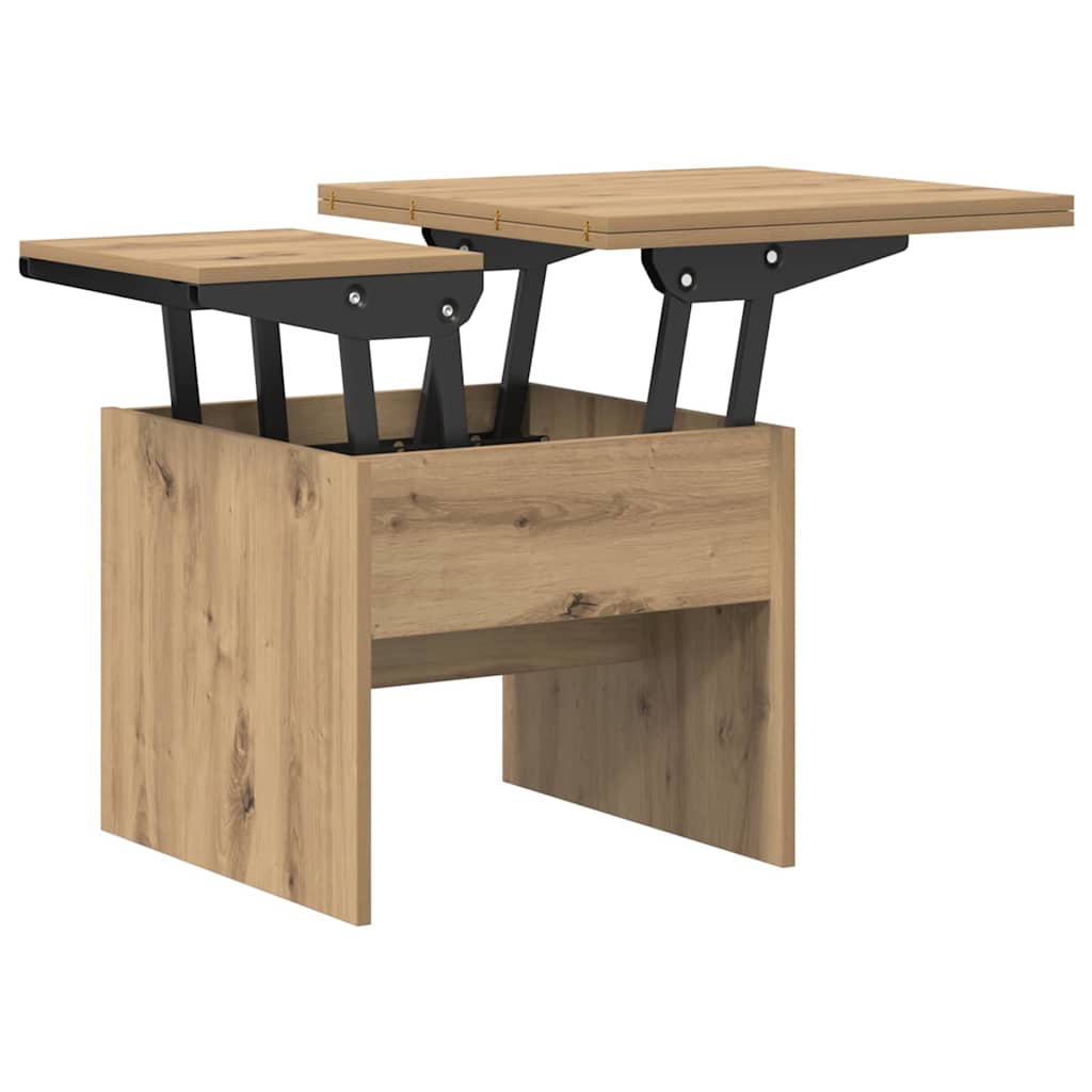 Salontafel Artisan Eiken 55 x 54,5 x 45 cm Bewerkt hout is nu te koop bij PeponiXL, paradijselijk wonen!