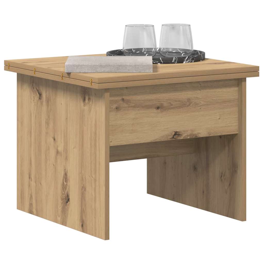 Salontafel Artisan Eiken 55 x 54,5 x 45 cm Bewerkt hout is nu te koop bij PeponiXL, paradijselijk wonen!
