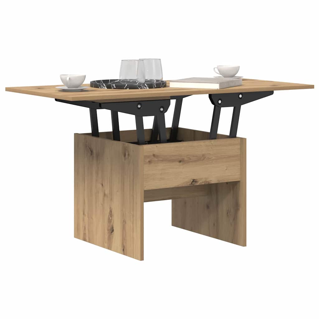 Salontafel Artisan Eiken 55 x 54,5 x 45 cm Bewerkt hout is nu te koop bij PeponiXL, paradijselijk wonen!