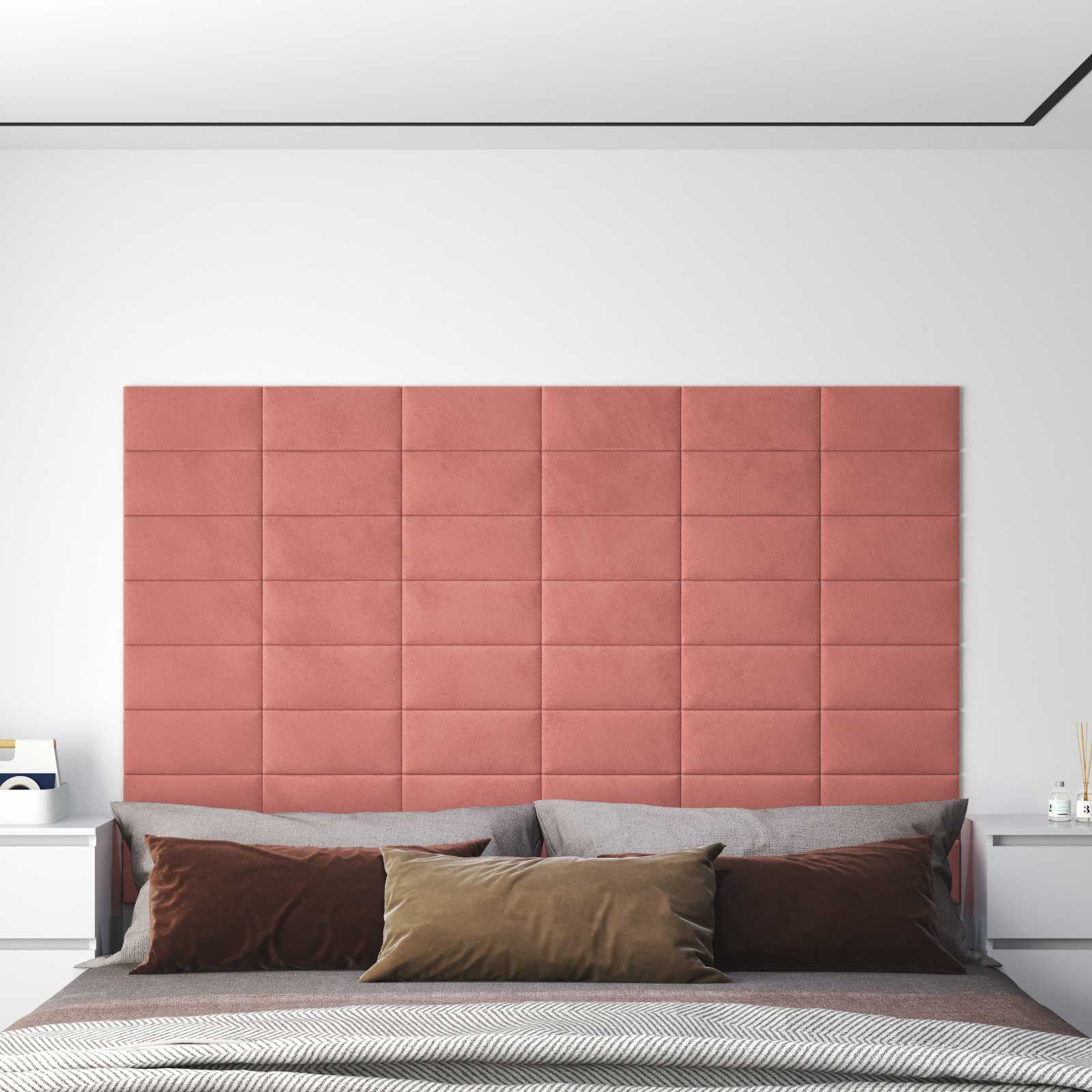 Wandhoofdbord 12 pcs Roze Fluweel is nu te koop bij PeponiXL, paradijselijk wonen!
