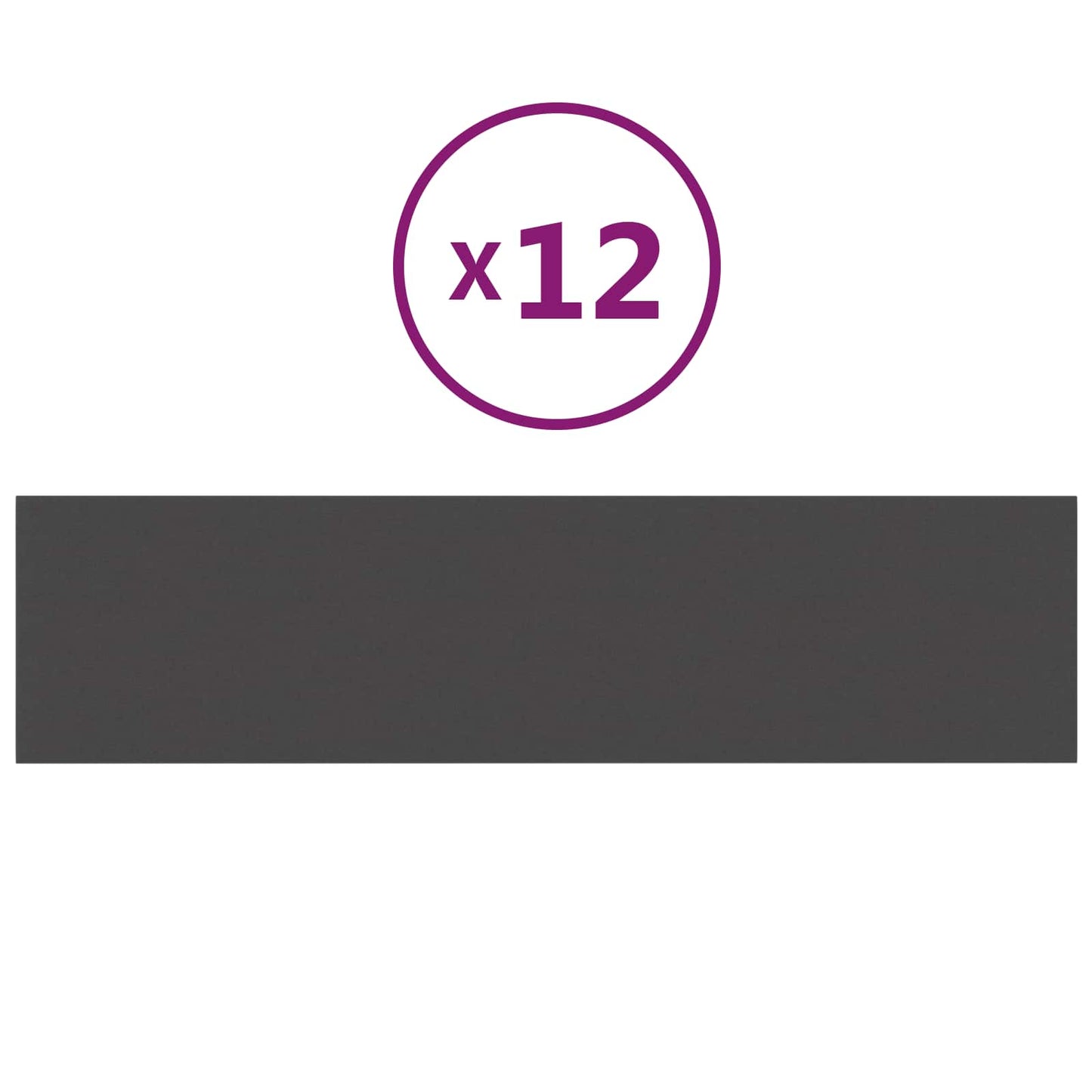 Wandhoofdbord 12 pcs Donkergrijs 60 x 15 cm Stof is nu te koop bij PeponiXL, paradijselijk wonen!