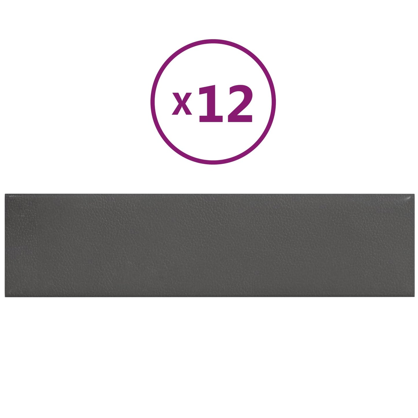 Wandhoofdbord 12 pcs Grijs 60 x 15 cm Stof is nu te koop bij PeponiXL, paradijselijk wonen!