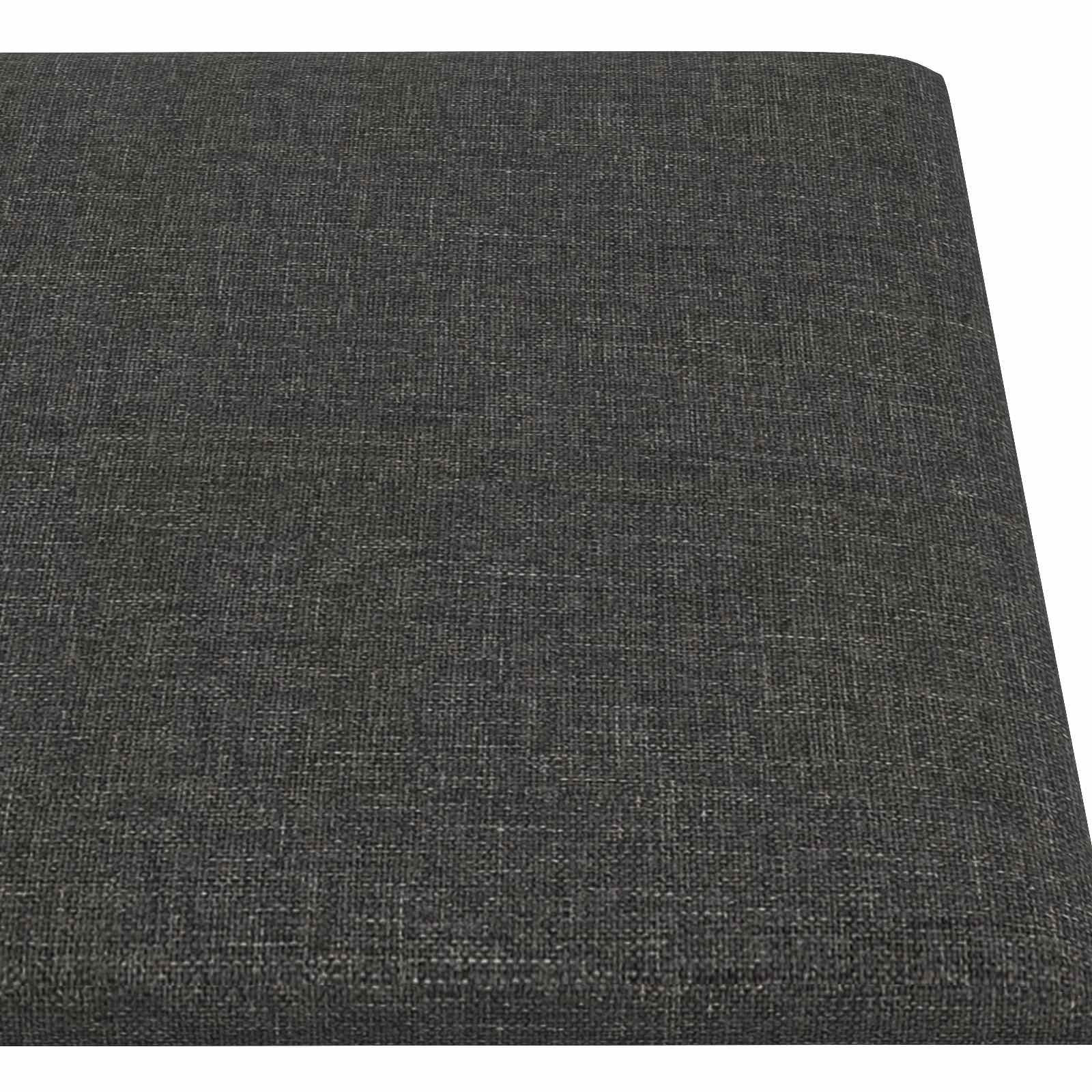 Wandhoofdbord 12 pcs Donkergrijs 90 x 15 cm Stof is nu te koop bij PeponiXL, paradijselijk wonen!