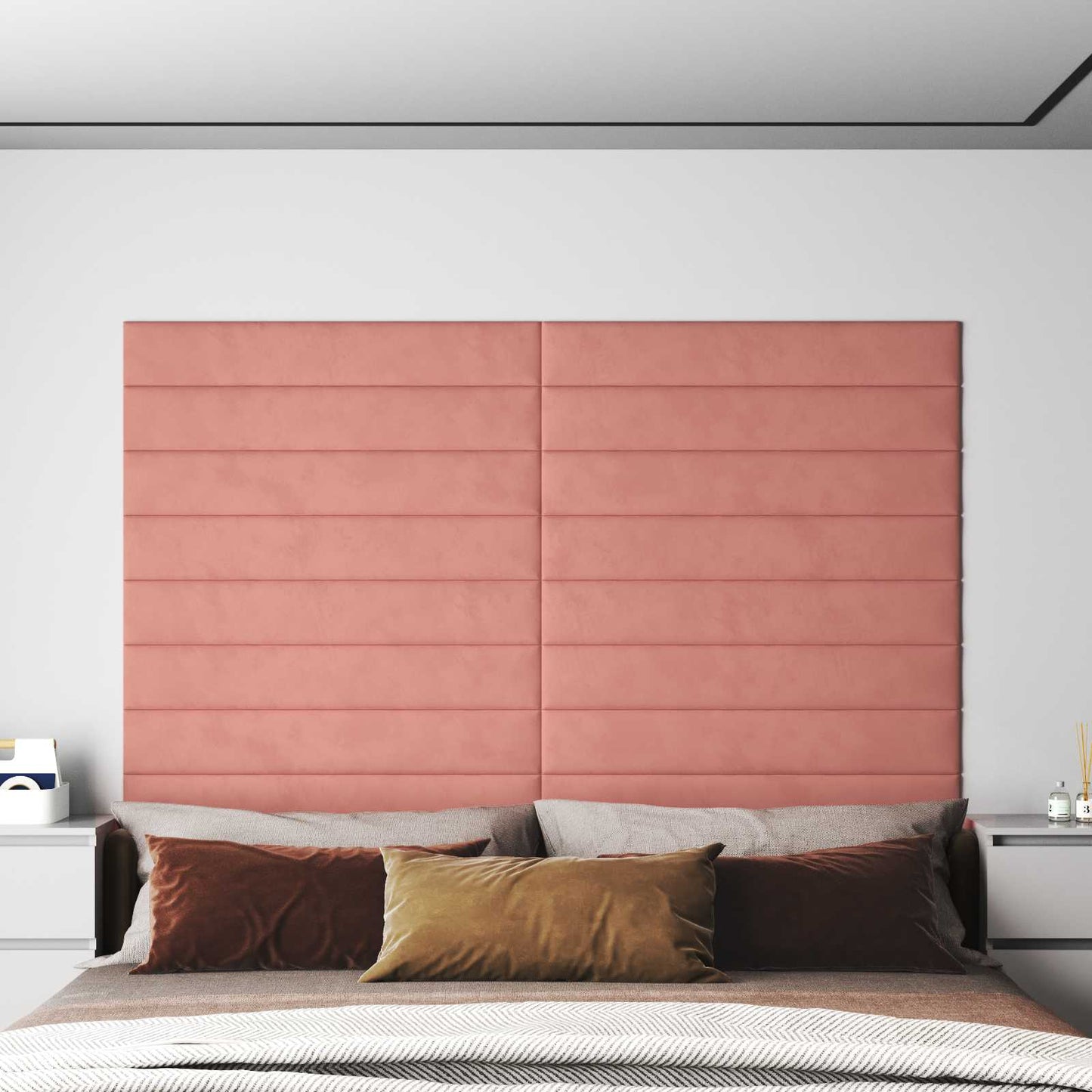 Wandhoofdbord 12 pcs Roze Fluweel is nu te koop bij PeponiXL, paradijselijk wonen!