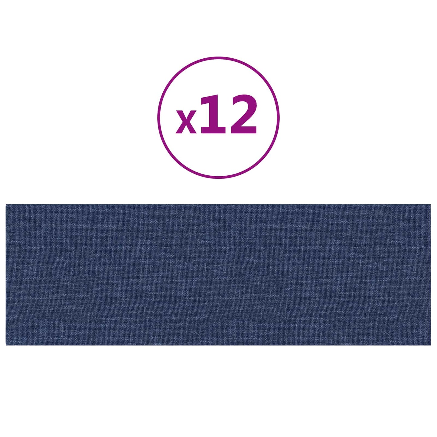 Wandhoofdbord 12 pcs Blauw 90 x 30 cm Stof is nu te koop bij PeponiXL, paradijselijk wonen!