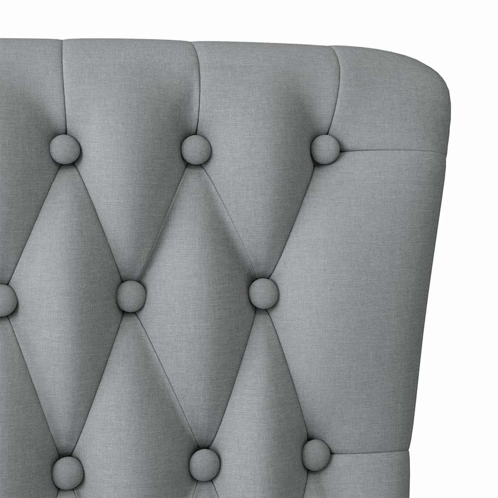 Slipper Stoel Lichtgrijs 56,5 x 70 x 110 cm Stof is nu te koop bij PeponiXL, paradijselijk wonen!