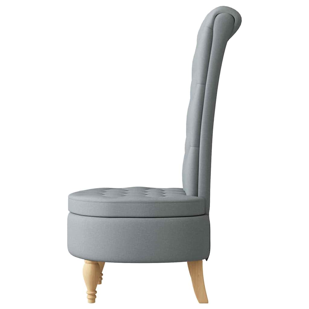 Slipper Stoel Lichtgrijs 56,5 x 70 x 110 cm Stof is nu te koop bij PeponiXL, paradijselijk wonen!