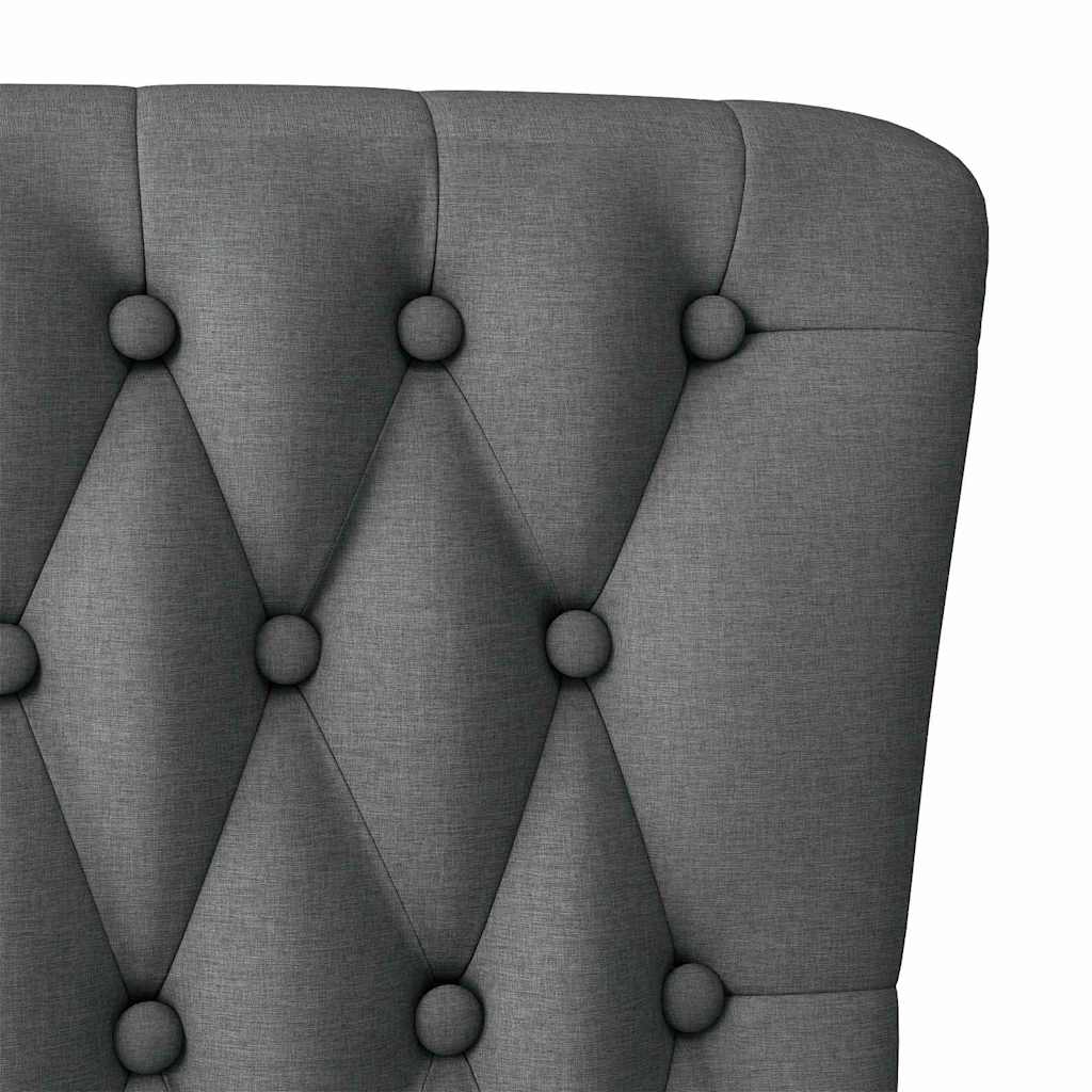 Slipper Stoel Donkergrijs 56,5 x 70 x 110 cm Stof is nu te koop bij PeponiXL, paradijselijk wonen!