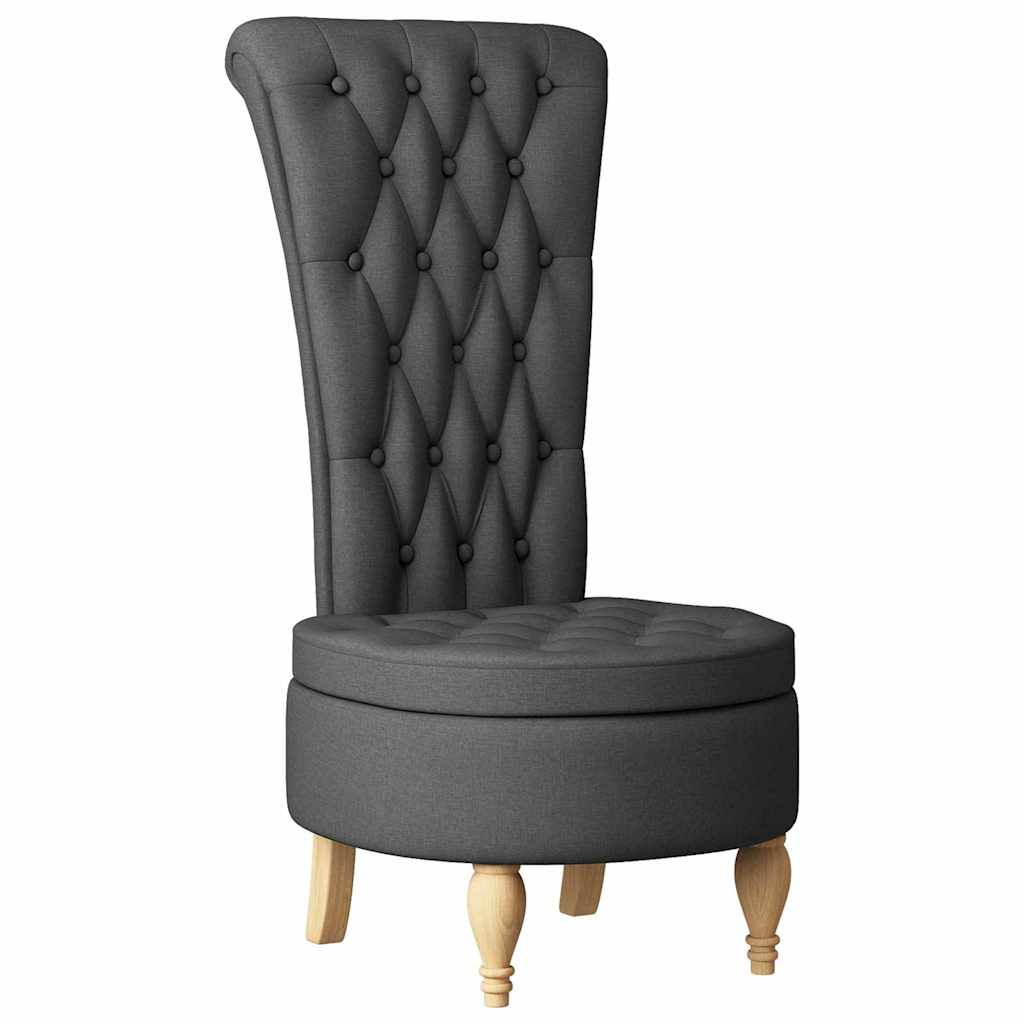 Slipper Stoel Donkergrijs 56,5 x 70 x 110 cm Stof is nu te koop bij PeponiXL, paradijselijk wonen!