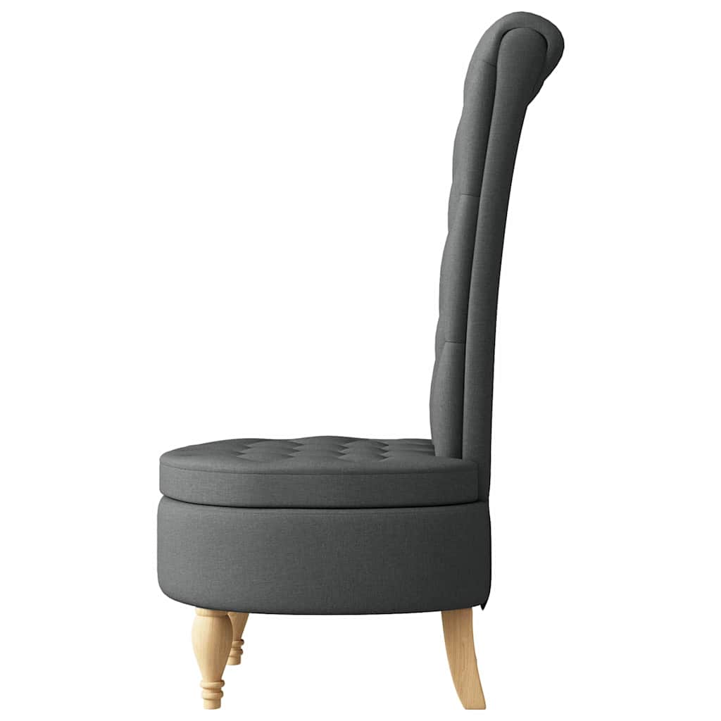 Slipper Stoel Donkergrijs 56,5 x 70 x 110 cm Stof is nu te koop bij PeponiXL, paradijselijk wonen!