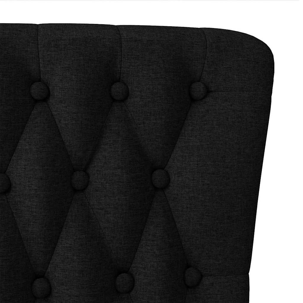 Slipper Stoel Zwart 56,5 x 70 x 110 cm Stof is nu te koop bij PeponiXL, paradijselijk wonen!