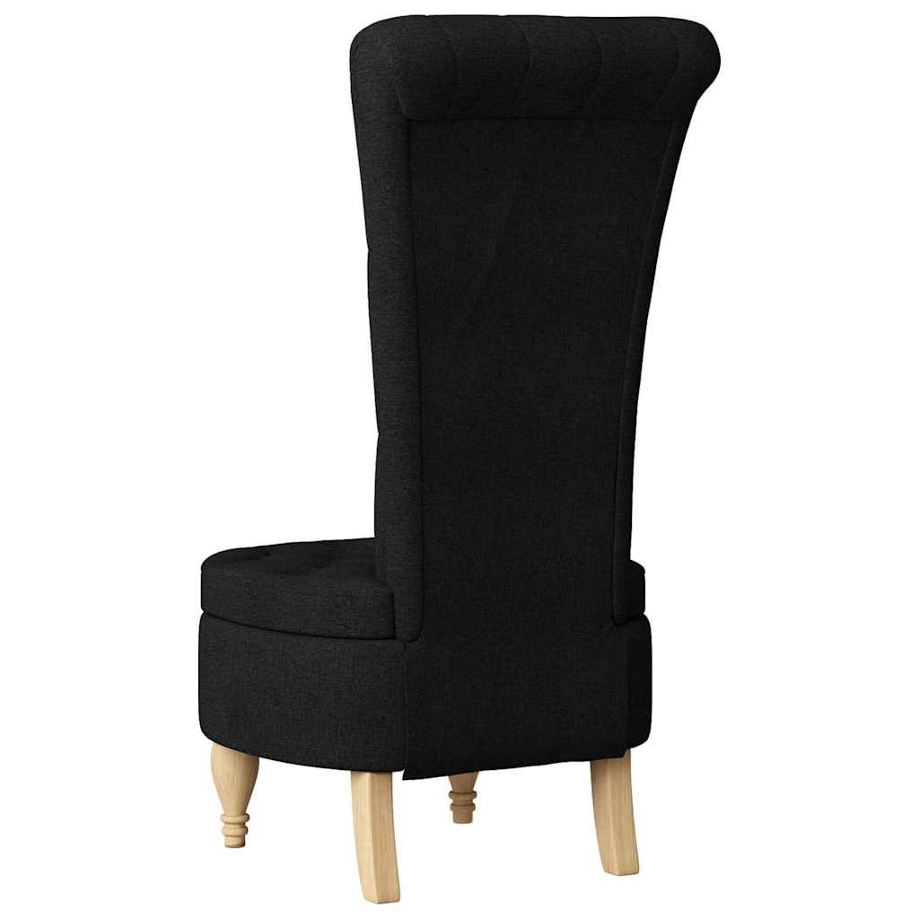 Slipper Stoel Zwart 56,5 x 70 x 110 cm Stof is nu te koop bij PeponiXL, paradijselijk wonen!