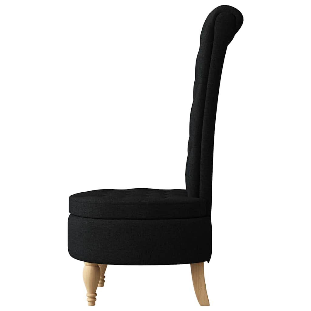 Slipper Stoel Zwart 56,5 x 70 x 110 cm Stof is nu te koop bij PeponiXL, paradijselijk wonen!