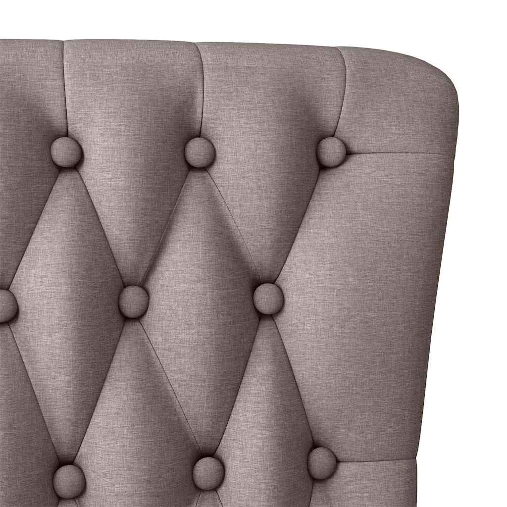 Slipper Stoel Taupe 56,5 x 70 x 110 cm Stof is nu te koop bij PeponiXL, paradijselijk wonen!
