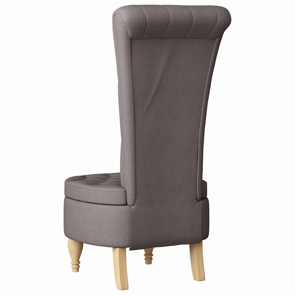 Slipper Stoel Taupe 56,5 x 70 x 110 cm Stof is nu te koop bij PeponiXL, paradijselijk wonen!