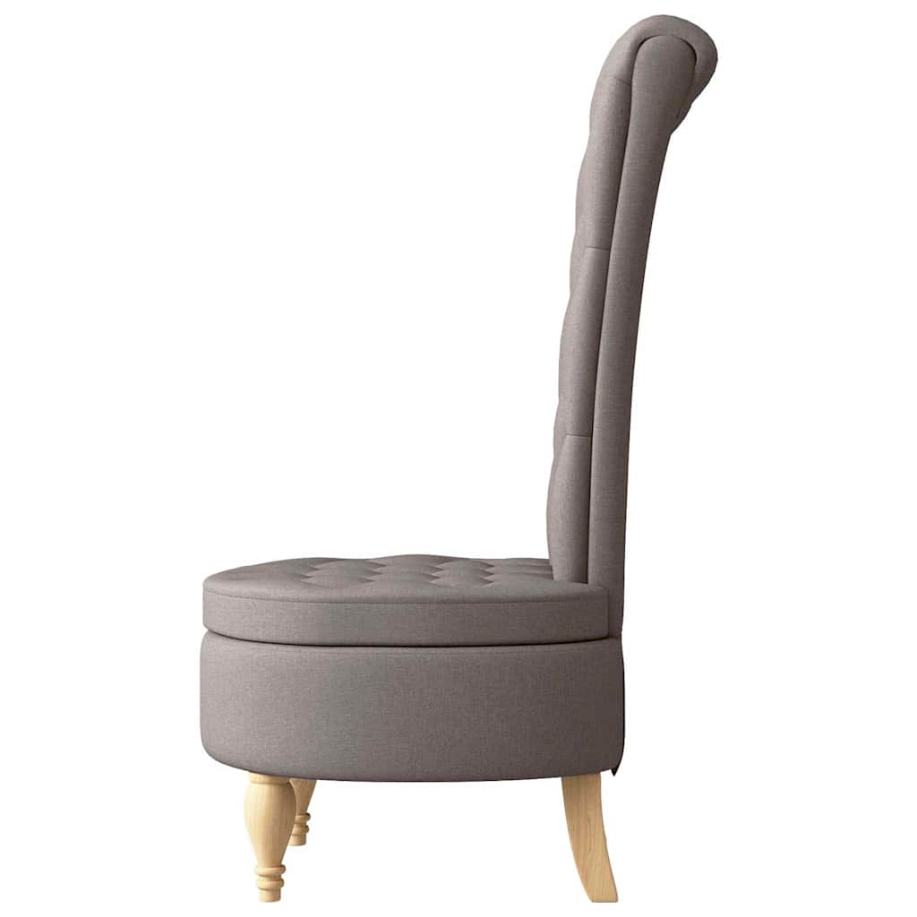 Slipper Stoel Taupe 56,5 x 70 x 110 cm Stof is nu te koop bij PeponiXL, paradijselijk wonen!