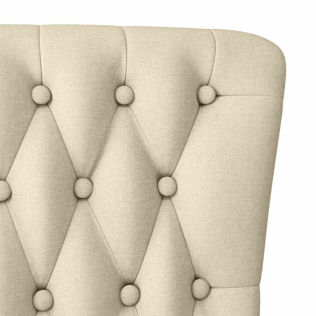 Slipper Stoel Crème 56,5 x 70 x 110 cm Stof is nu te koop bij PeponiXL, paradijselijk wonen!