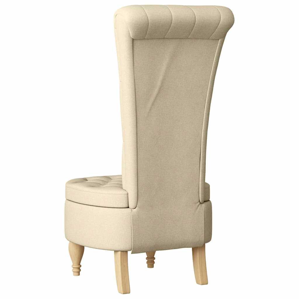 Slipper Stoel Crème 56,5 x 70 x 110 cm Stof is nu te koop bij PeponiXL, paradijselijk wonen!