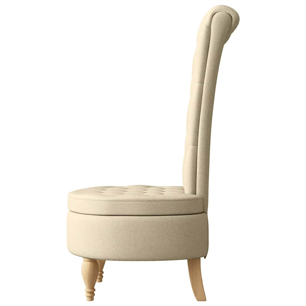 Slipper Stoel Crème 56,5 x 70 x 110 cm Stof is nu te koop bij PeponiXL, paradijselijk wonen!