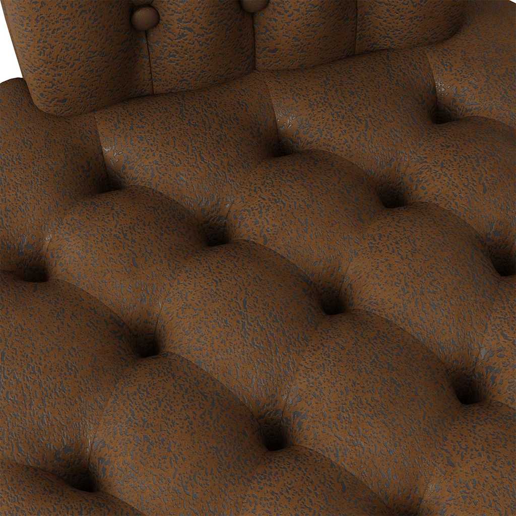 Slipper Stoel Bruin 56,5 x 70 x 110 cm Nep Suede Leer is nu te koop bij PeponiXL, paradijselijk wonen!