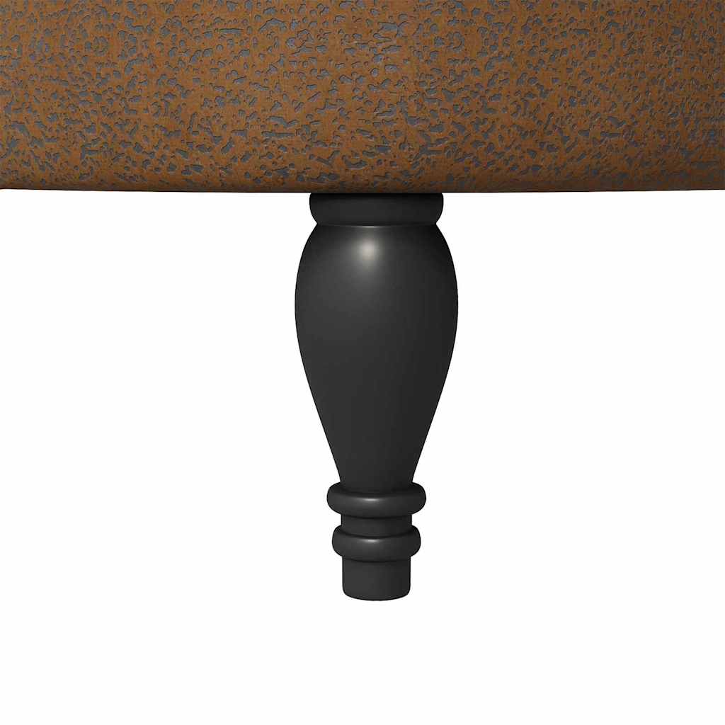 Slipper Stoel Bruin 56,5 x 70 x 110 cm Nep Suede Leer is nu te koop bij PeponiXL, paradijselijk wonen!