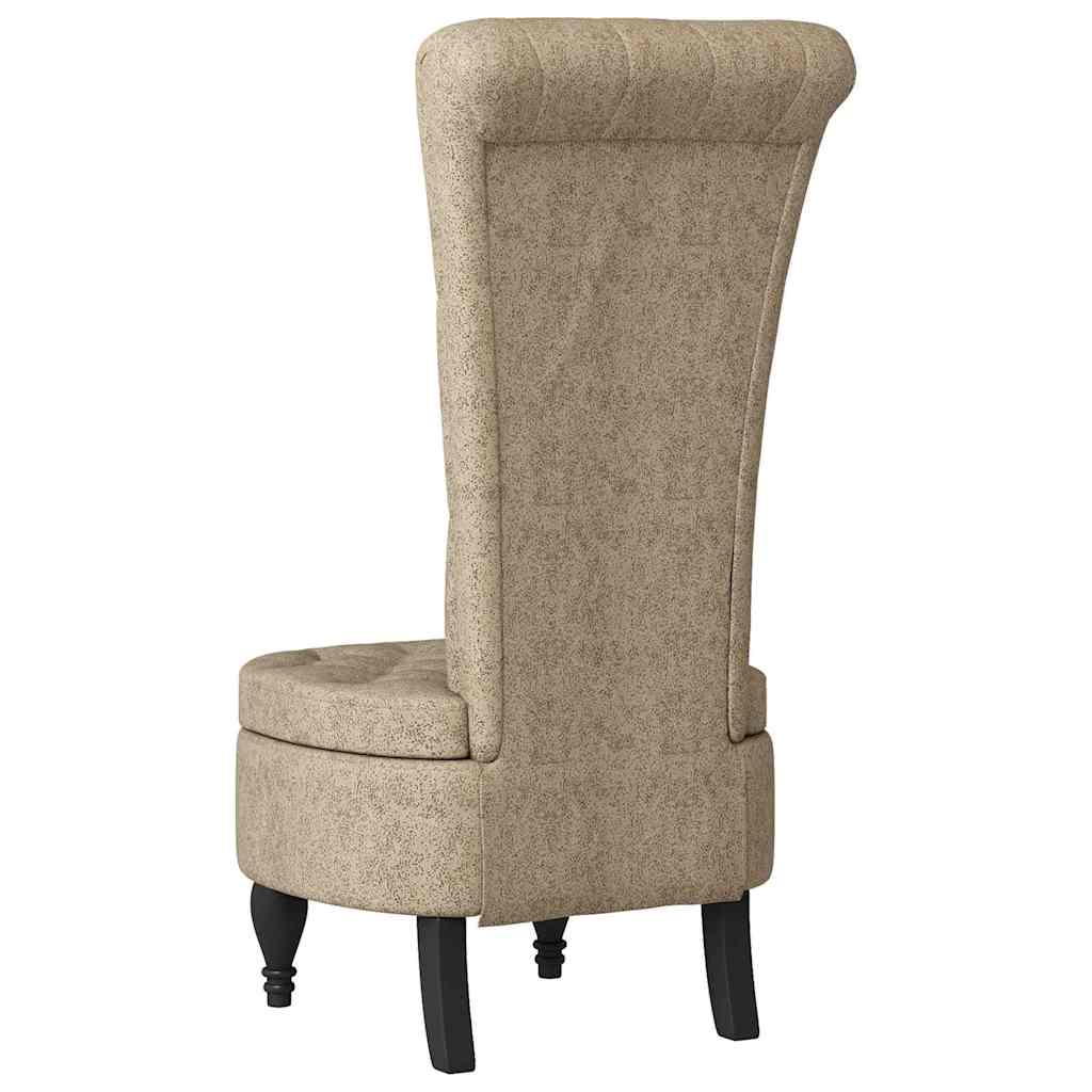 Slipper Stoel Lichtgrijs 56,5 x 70 x 110 cm Nep Suede Leer is nu te koop bij PeponiXL, paradijselijk wonen!
