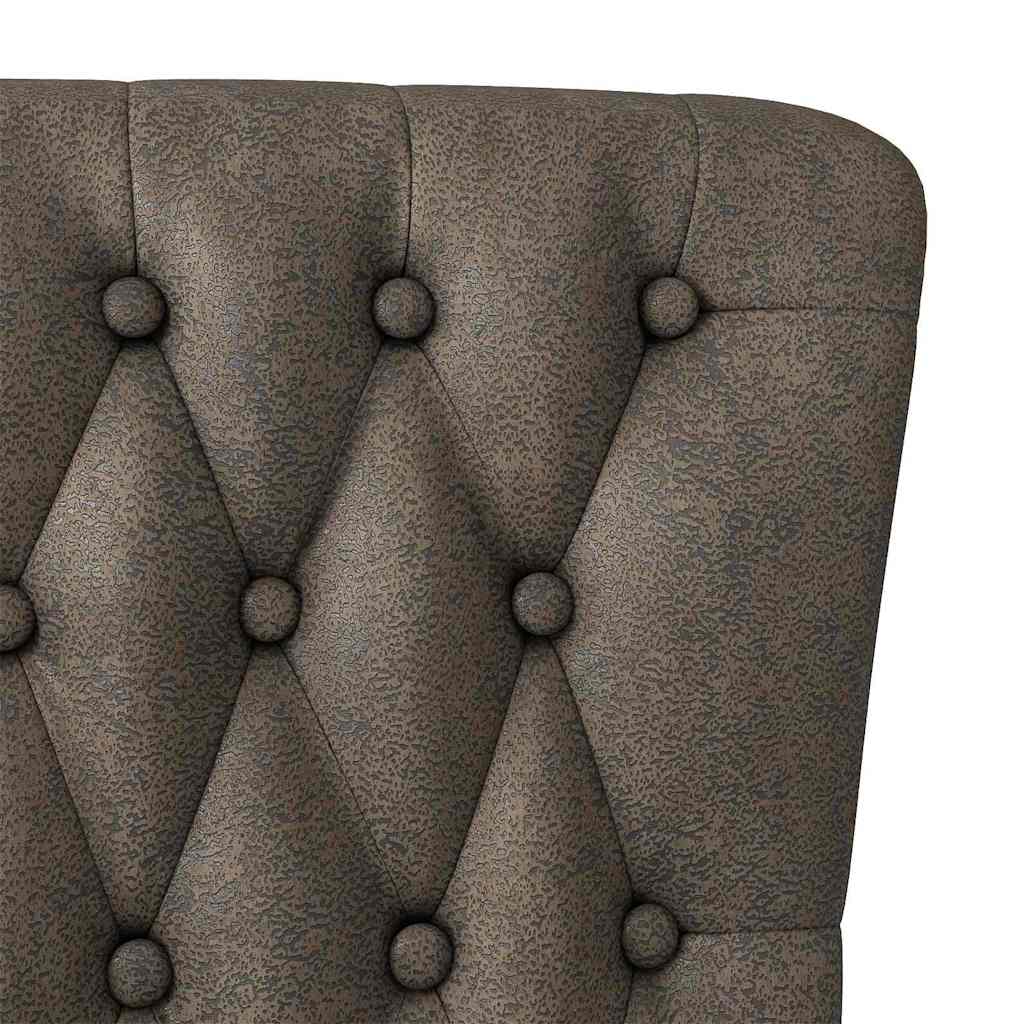 Slipper Stoel Donkergrijs 56,5 x 70 x 110 cm Nep Suede Leer is nu te koop bij PeponiXL, paradijselijk wonen!