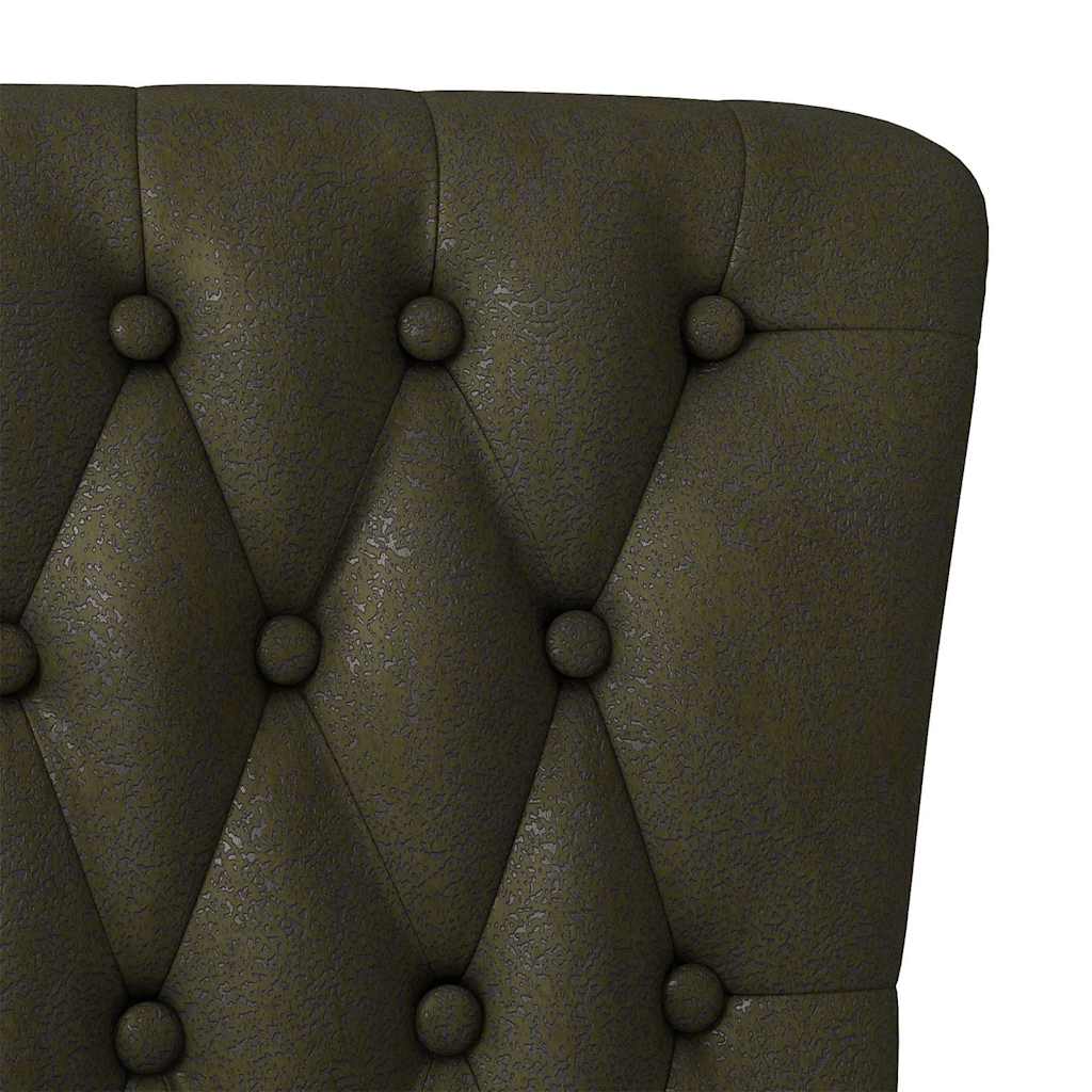 Slipper Stoel Legergroen 56,5 x 70 x 110 cm Nep Suede Leer is nu te koop bij PeponiXL, paradijselijk wonen!