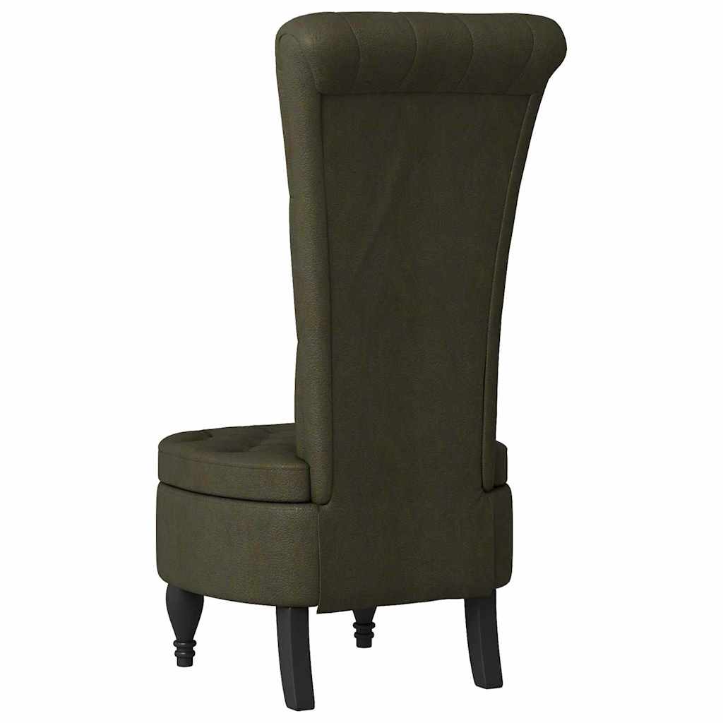 Slipper Stoel Legergroen 56,5 x 70 x 110 cm Nep Suede Leer is nu te koop bij PeponiXL, paradijselijk wonen!
