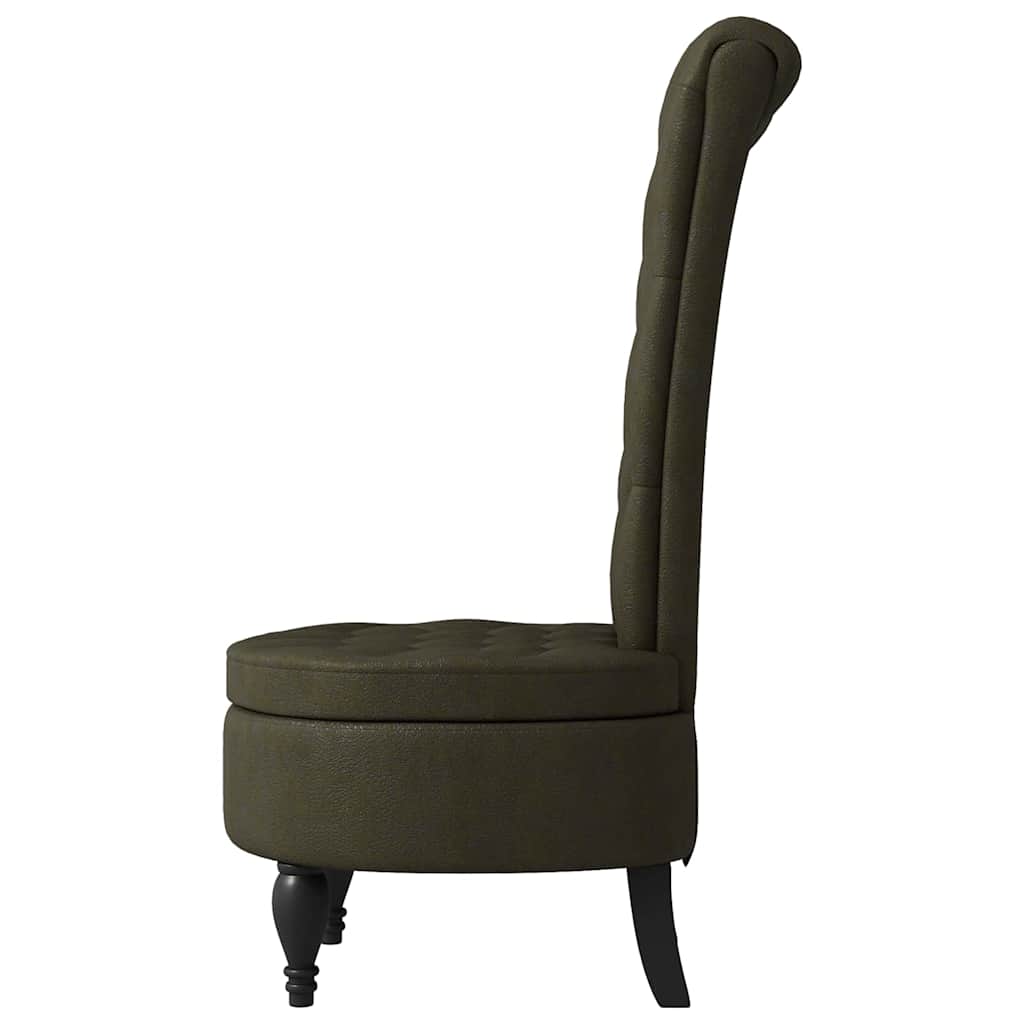 Slipper Stoel Legergroen 56,5 x 70 x 110 cm Nep Suede Leer is nu te koop bij PeponiXL, paradijselijk wonen!