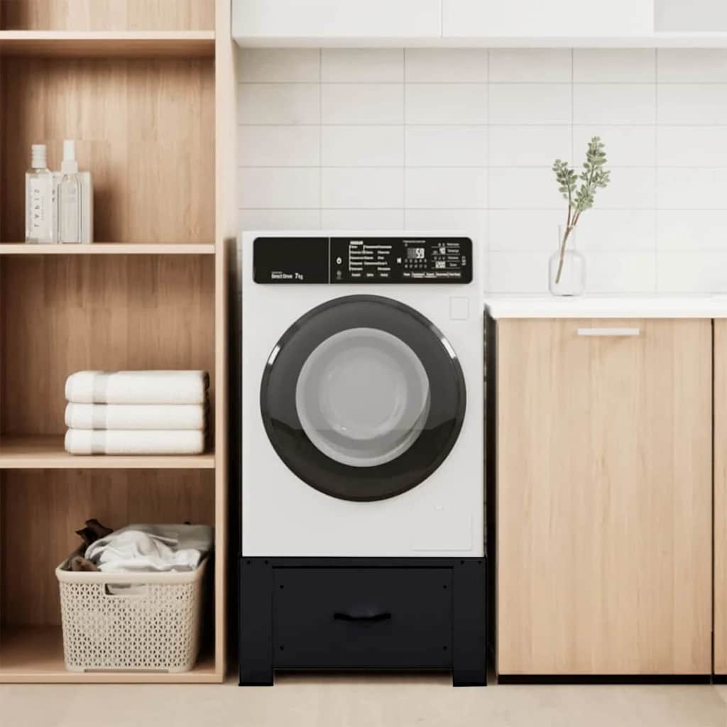 Wasmachine Pedestal Zwart 64 x 55 x 32,5 cm Staal is nu te koop bij PeponiXL, paradijselijk wonen!