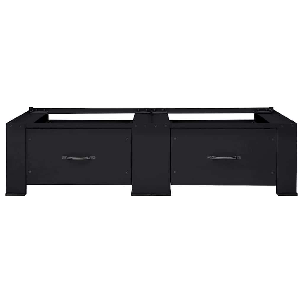 Wasmachine Pedestal 2 pcs Zwart 127 x 54,5 x 32,5 cm Staal is nu te koop bij PeponiXL, paradijselijk wonen!