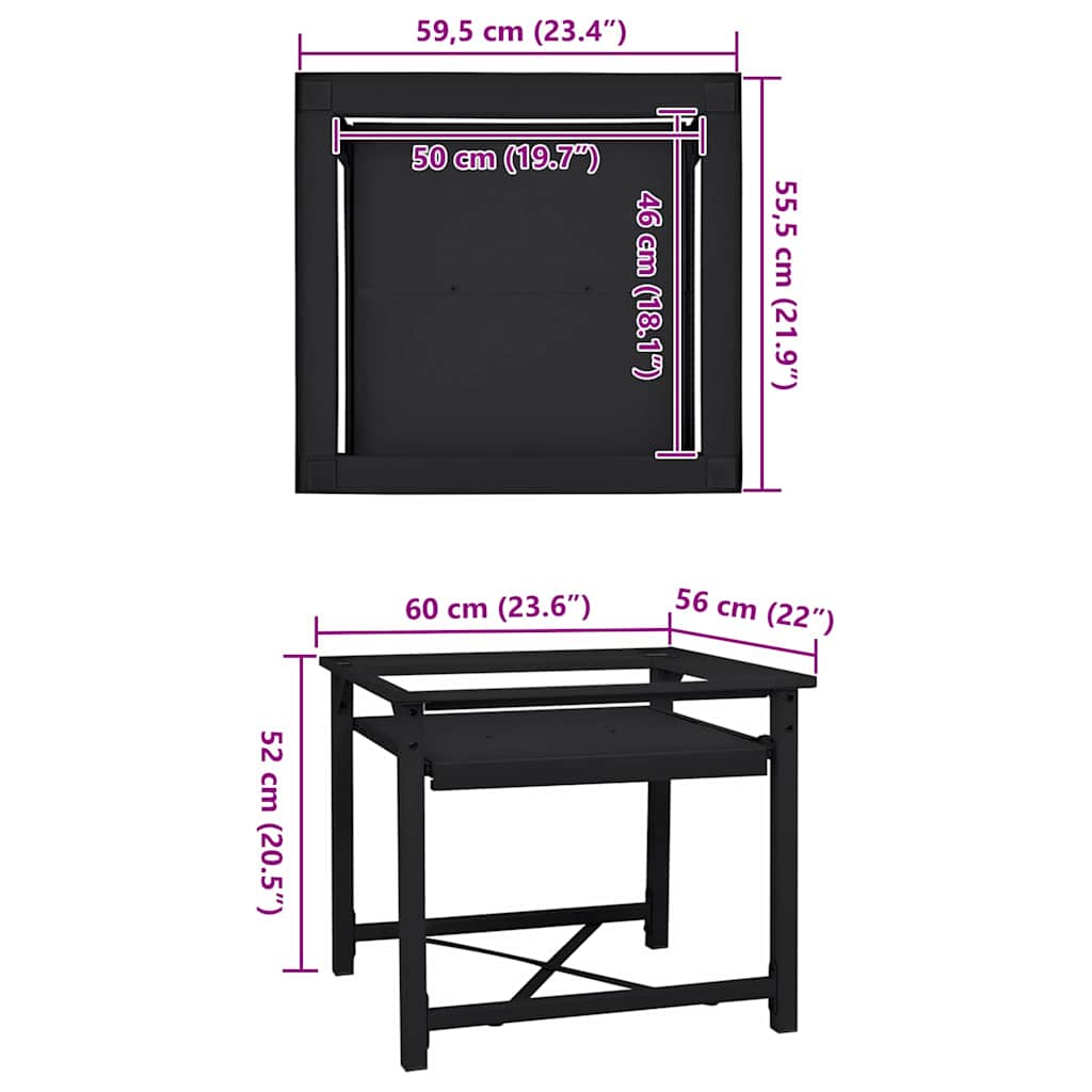 Wasmachine Pedestal Zwart 60 x 56 x 52 cm Staal is nu te koop bij PeponiXL, paradijselijk wonen!