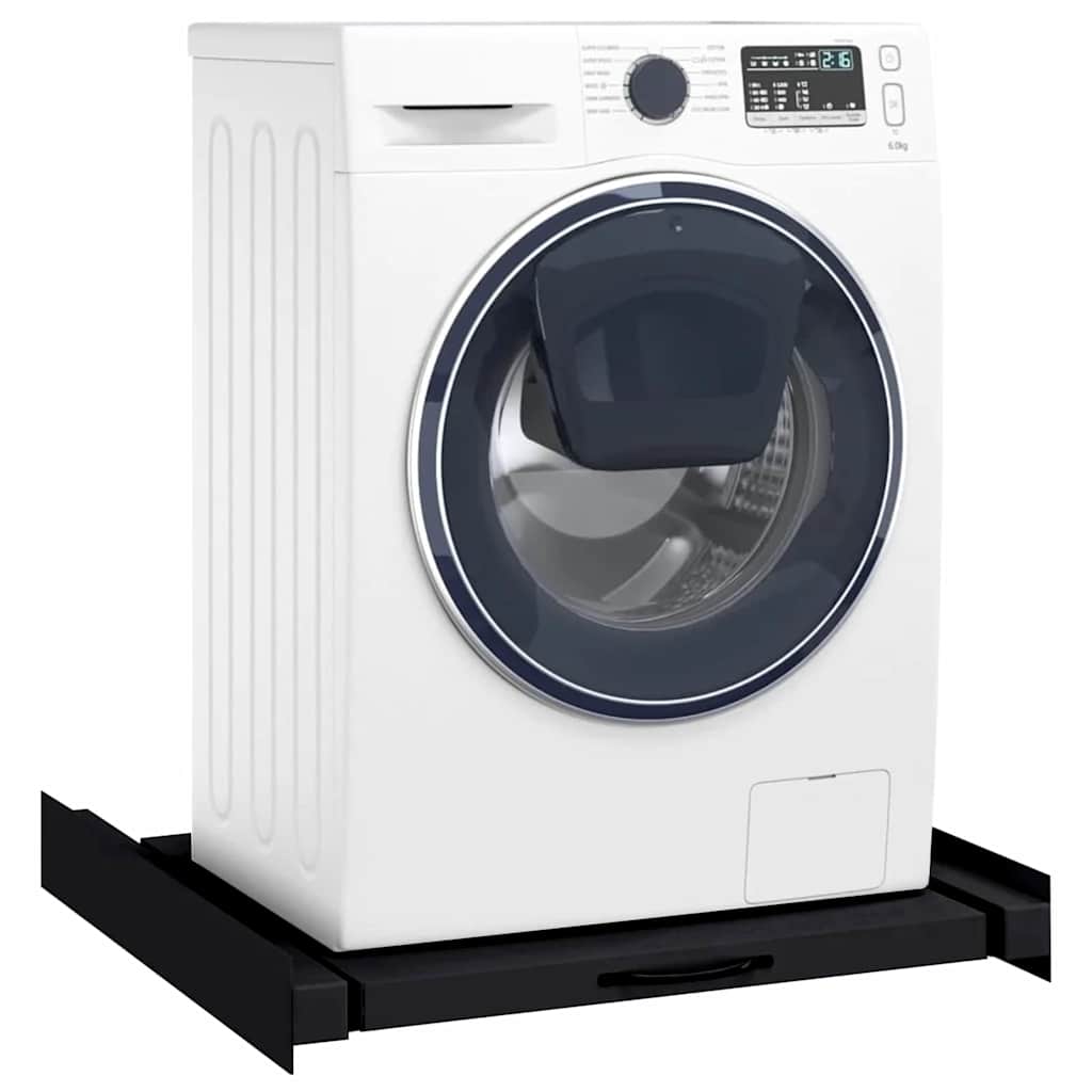 Wasmachine Tussenplank Zwart 60 x 60 x 8 cm Staal is nu te koop bij PeponiXL, paradijselijk wonen!
