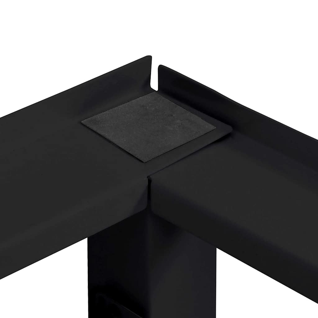 Wasmachine Pedestal 2 pcs Zwart 124,5 x 61,5 x 32,5 cm Staal is nu te koop bij PeponiXL, paradijselijk wonen!