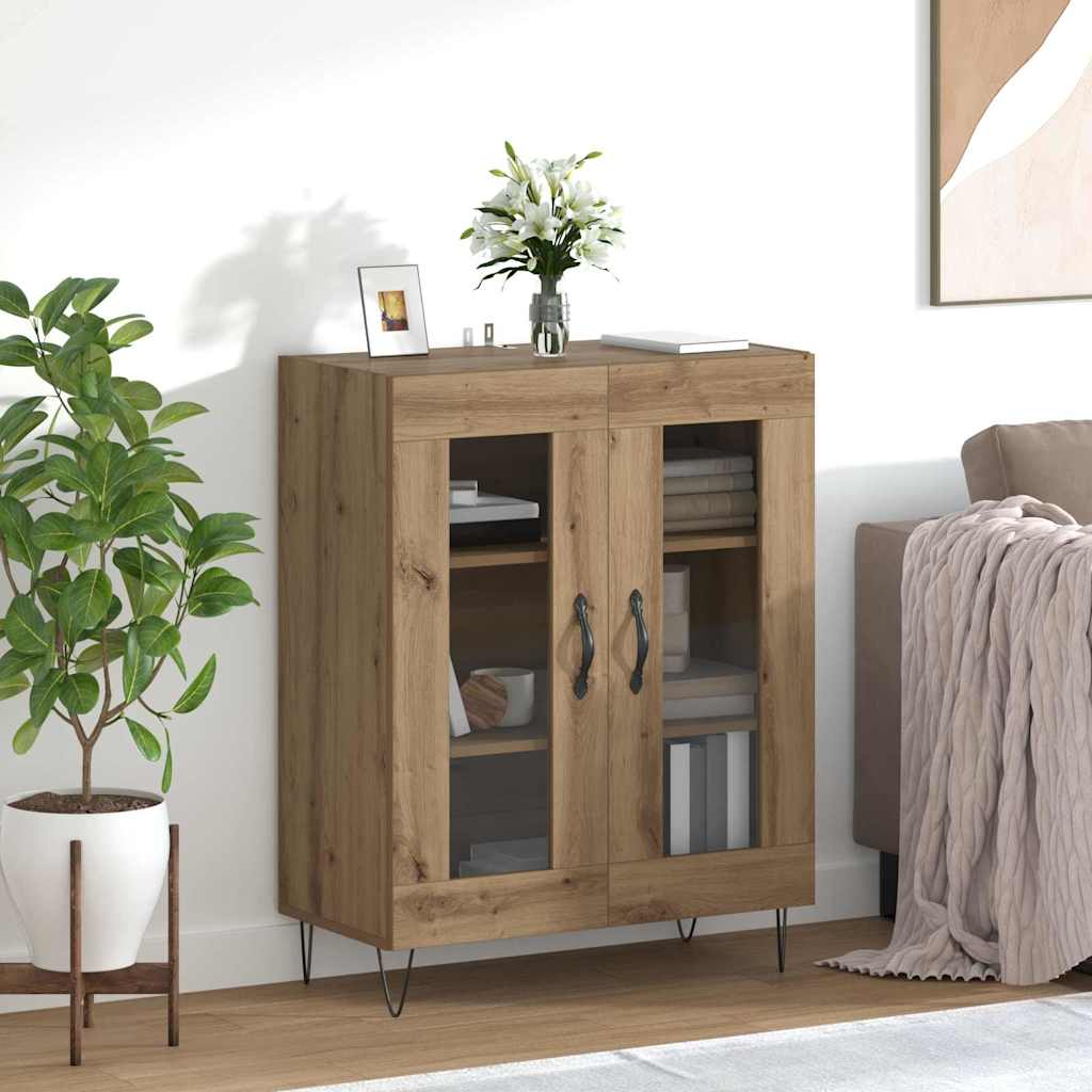 Dressoir Artisan Eiken 69,5 x 34 x 90 cm Bewerkt hout is nu te koop bij PeponiXL, paradijselijk wonen!