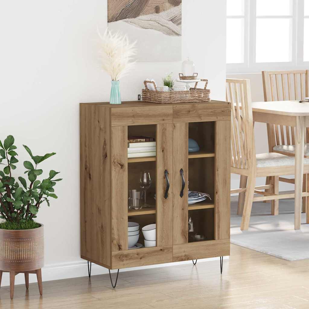 Dressoir Artisan Eiken 69,5 x 34 x 90 cm Bewerkt hout is nu te koop bij PeponiXL, paradijselijk wonen!