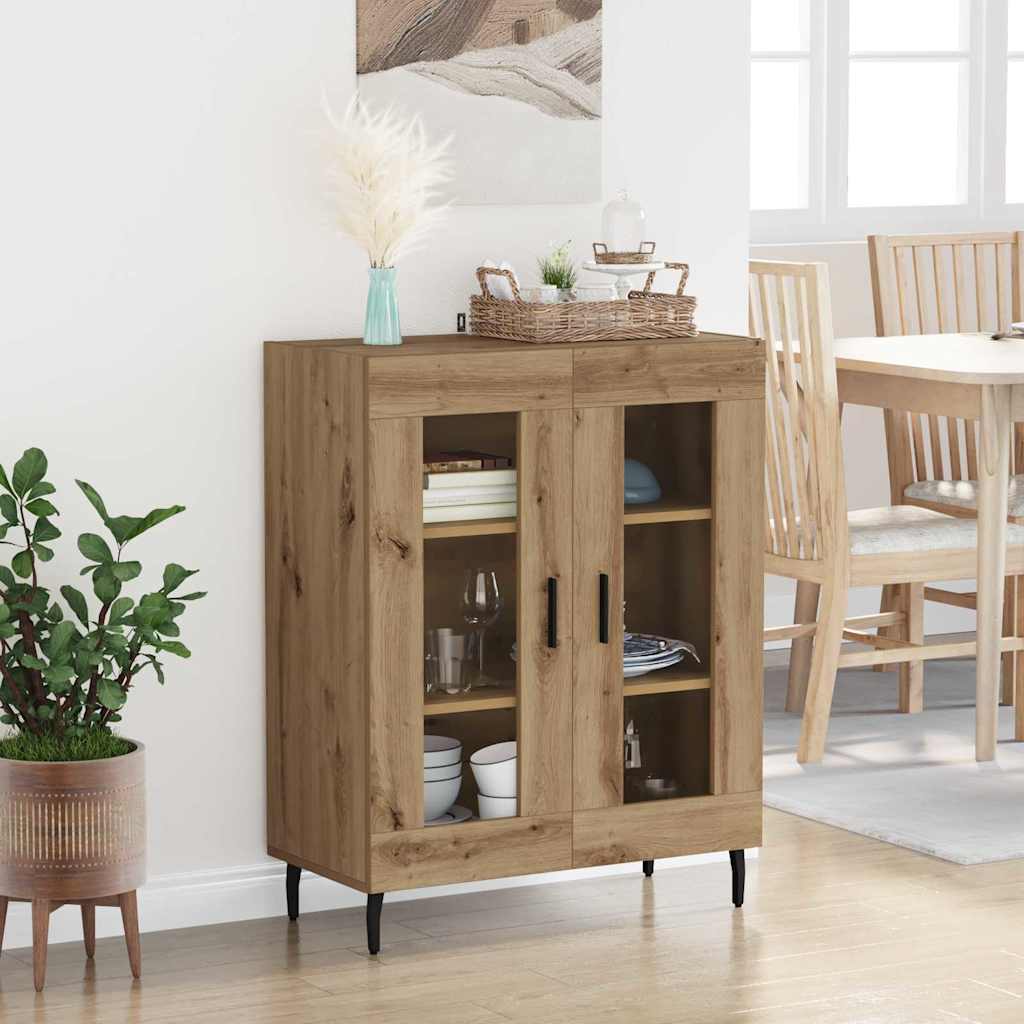 Dressoir Artisan Eiken 69,5 x 34 x 90 cm Bewerkt hout is nu te koop bij PeponiXL, paradijselijk wonen!