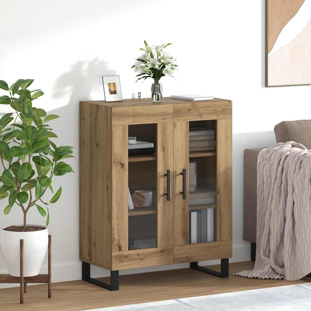 Dressoir Artisan Eiken 69,5 x 34 x 90 cm Bewerkt hout is nu te koop bij PeponiXL, paradijselijk wonen!