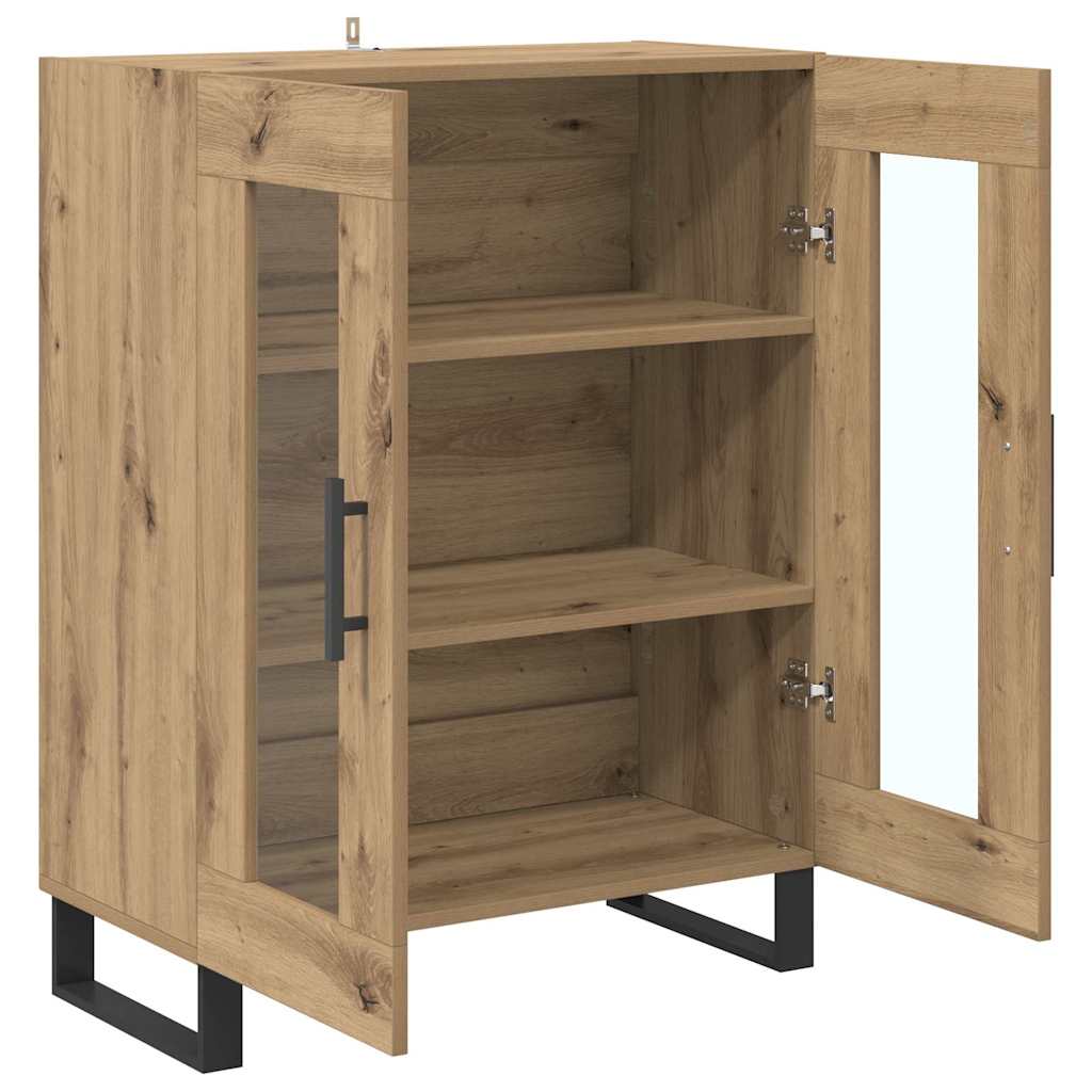 Dressoir Artisan Eiken 69,5 x 34 x 90 cm Bewerkt hout is nu te koop bij PeponiXL, paradijselijk wonen!