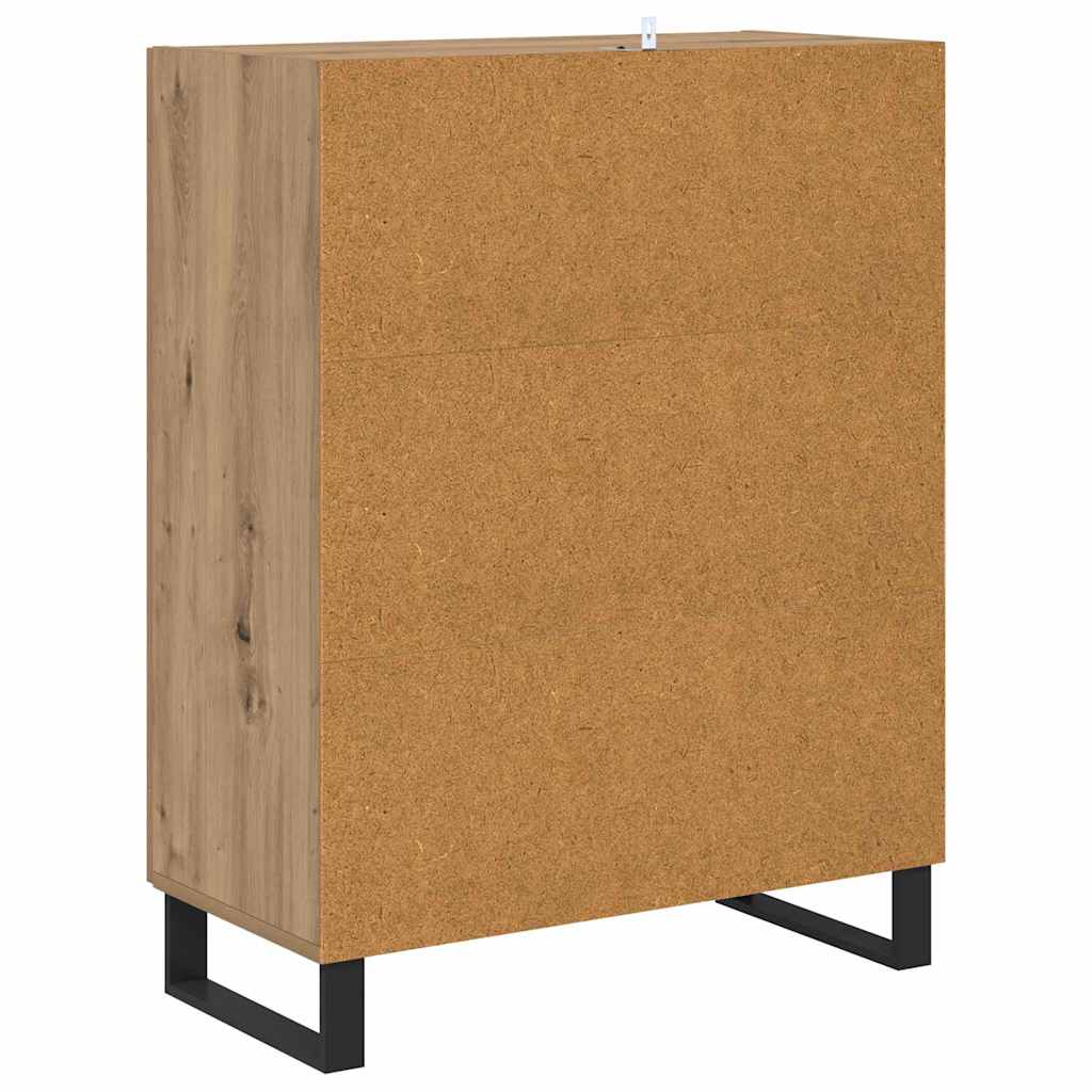 Dressoir Artisan Eiken 69,5 x 34 x 90 cm Bewerkt hout is nu te koop bij PeponiXL, paradijselijk wonen!