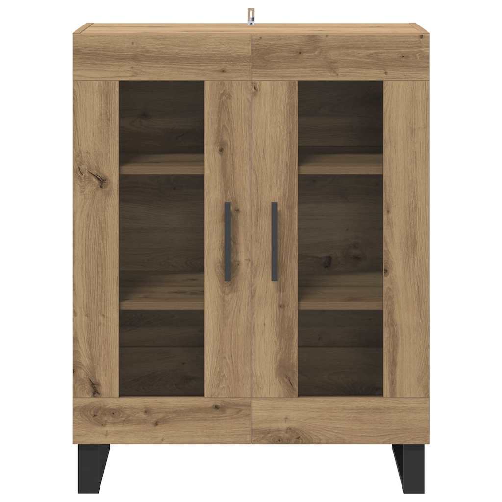 Dressoir Artisan Eiken 69,5 x 34 x 90 cm Bewerkt hout is nu te koop bij PeponiXL, paradijselijk wonen!