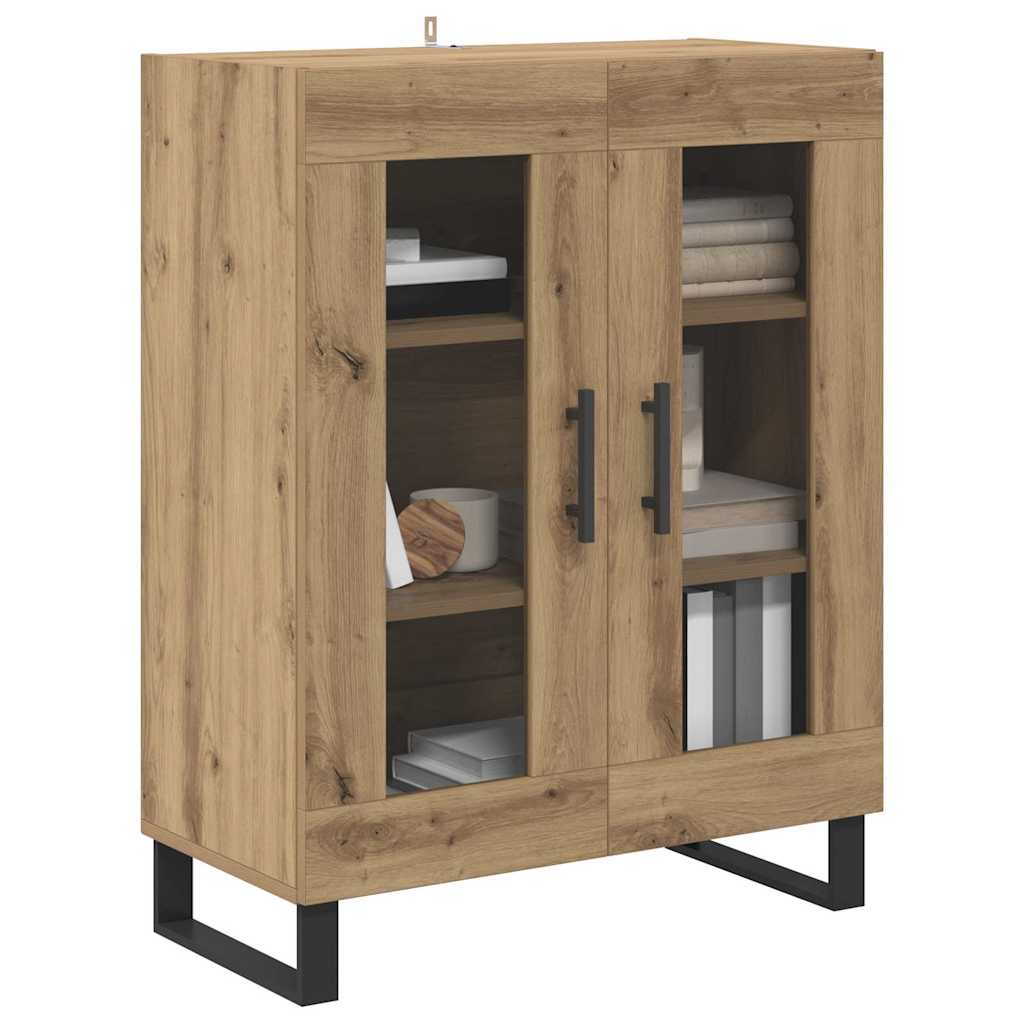 Dressoir Artisan Eiken 69,5 x 34 x 90 cm Bewerkt hout is nu te koop bij PeponiXL, paradijselijk wonen!